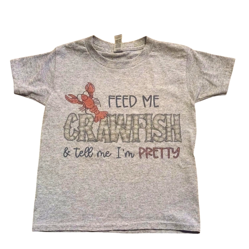 Feed Me Crawfish And Tell Me I'm Pretty Youth XS Gildan T-Shirt